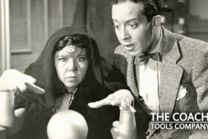 Man & Woman Trying to Force Their Niche by Looking into Crystal Ball