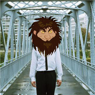 Man with Troll's head. I hope you like my photoshop skills - Enjoy!