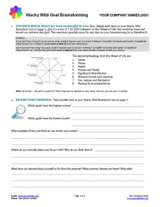 Goal Brainstorming Exercise Page 2