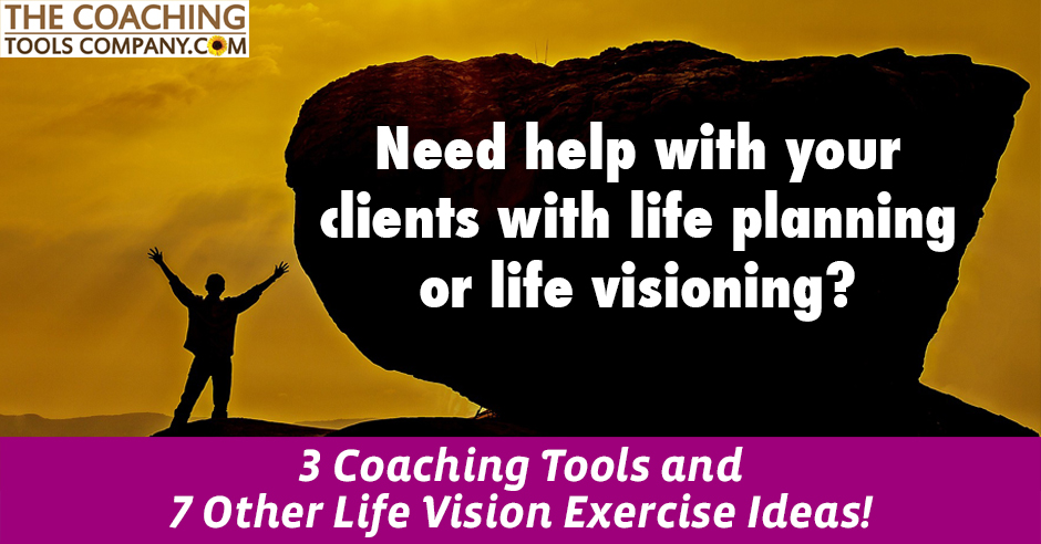 Person next to huge rock with arms in the air for Life Visioning Exercises
