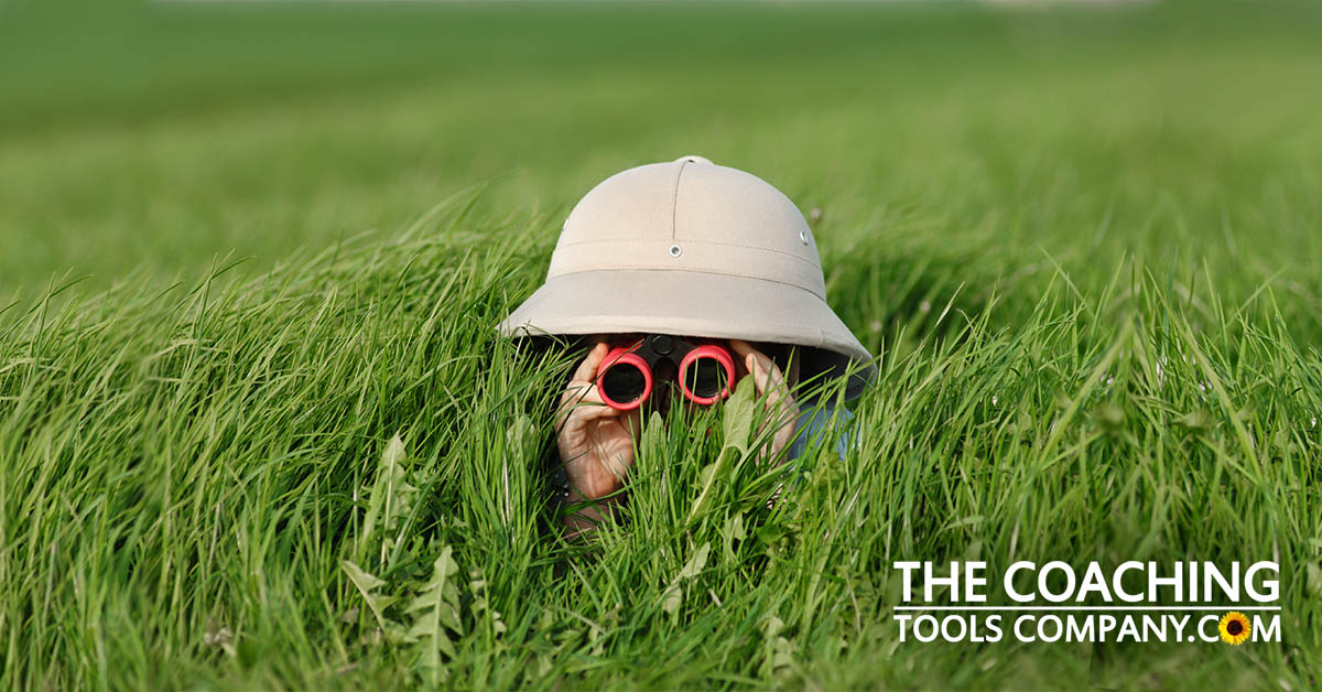 How to Know if Your Client is Serious About Their Goals - Child looking through in Binoculars!