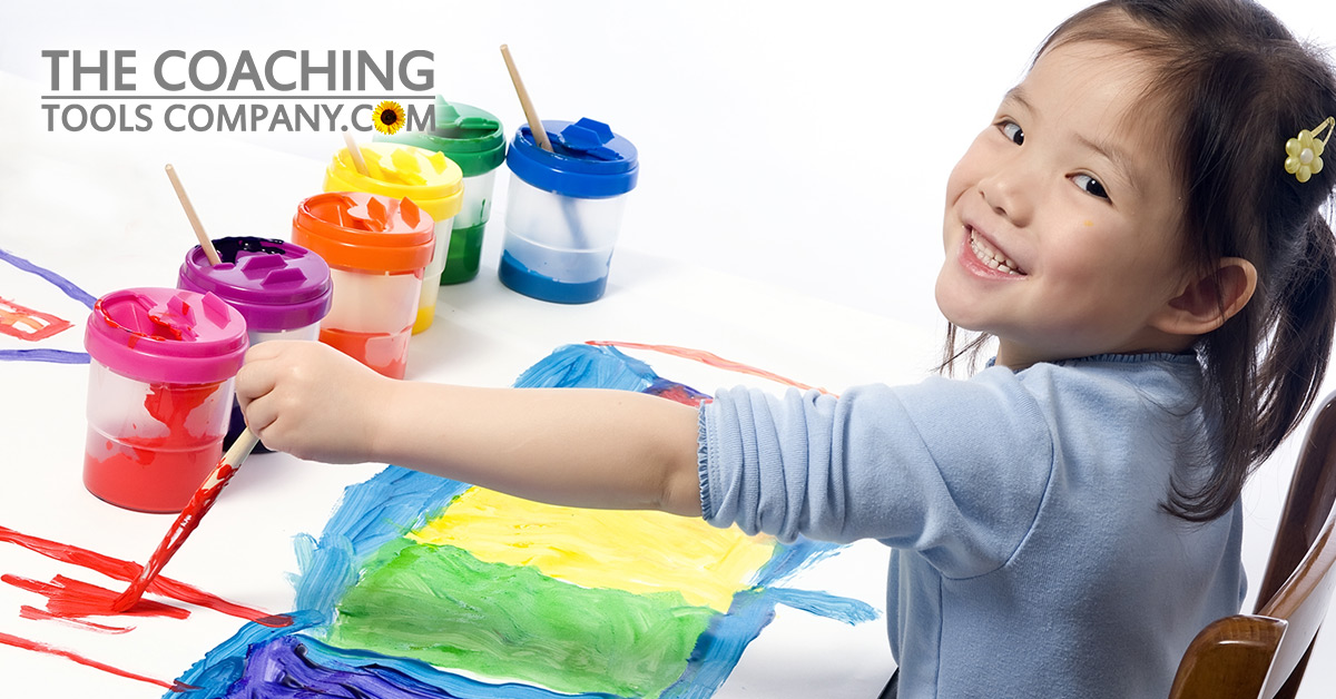Child with Colourful Paints
