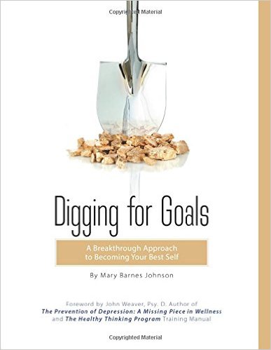 digging for goals book image showing spade and gold