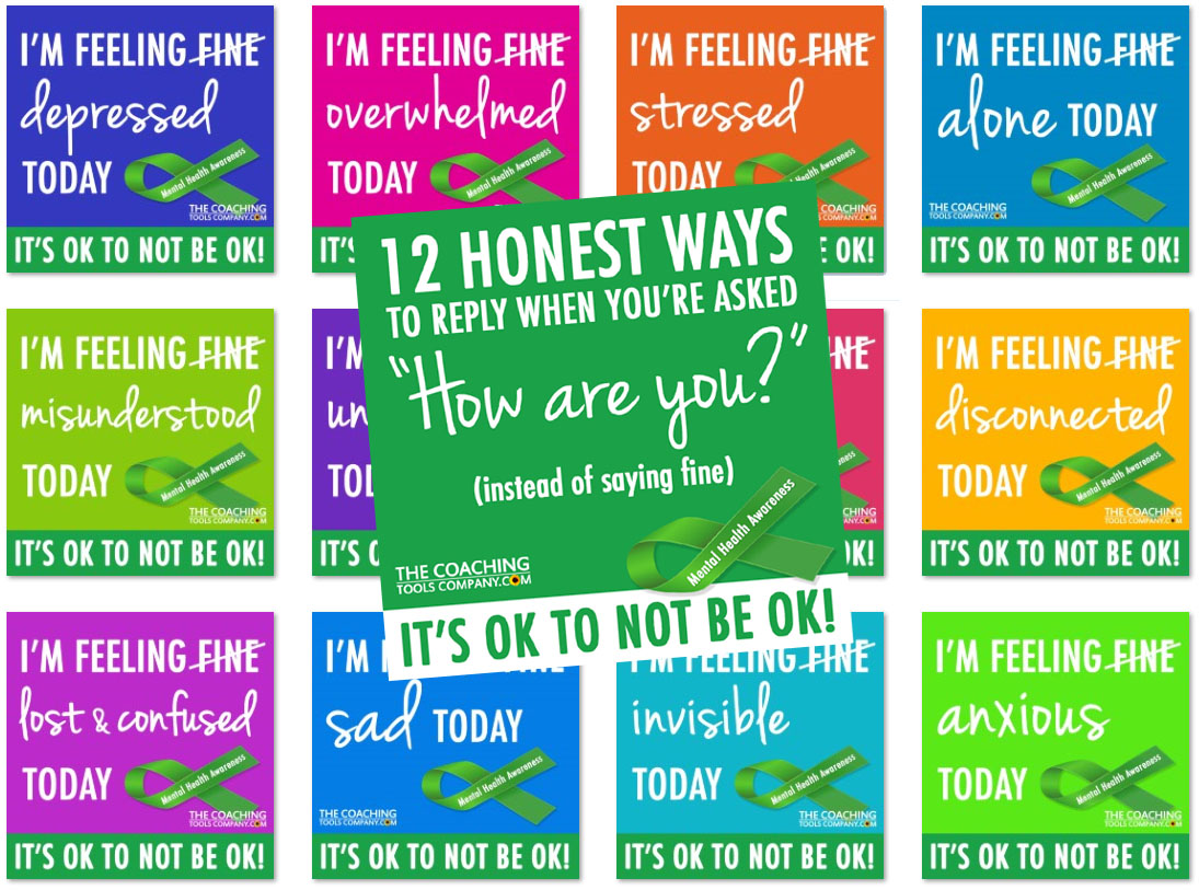 World Mental Health Day - 12 Social Media Graphics to Reply when asked How are you?
