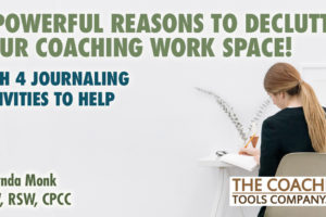 Coach Journaling at desk to Declutter Workspace