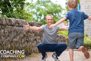Child running to father