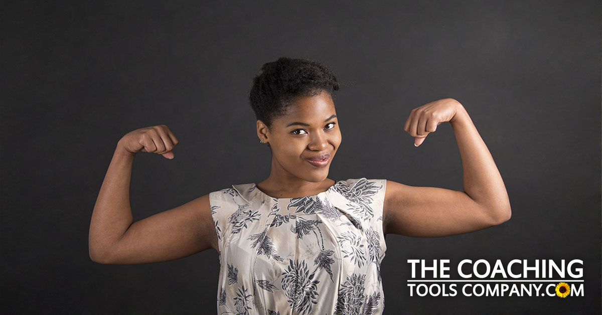 7 Resilience Strategies shown by client with strong arms