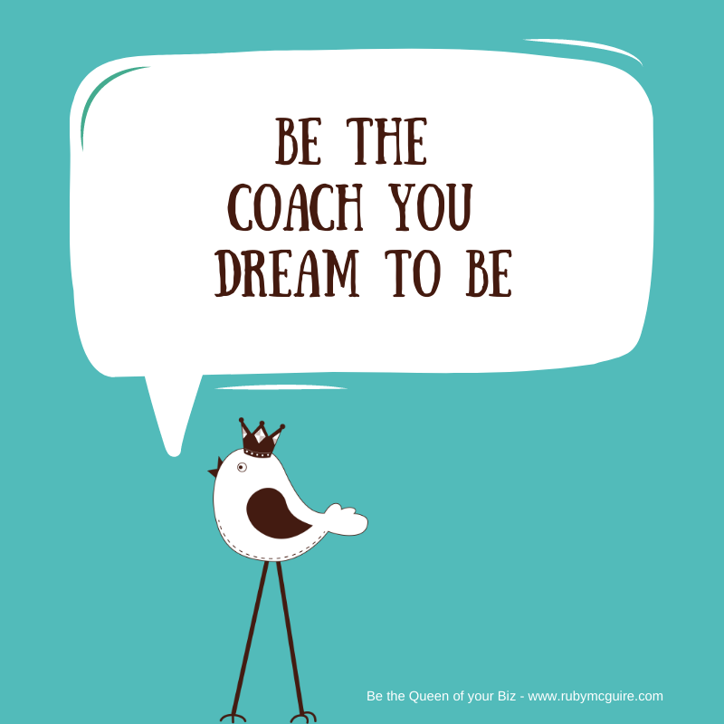 Bird Tweeting "Be The Coach You Dream to Be"