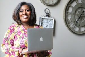 Lakeisha Dixon with Laptop
