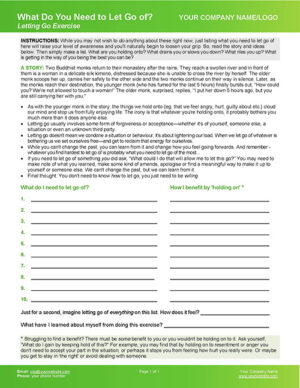 Letting Go Coaching Exercise