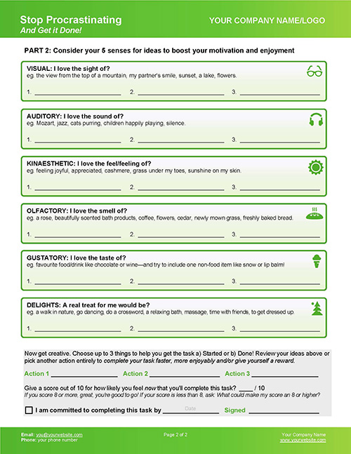 Get It Done Coaching Exercise Page 2