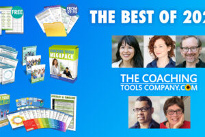 The Best of 2023 with images of top tools and The Coaching Tools Company Team