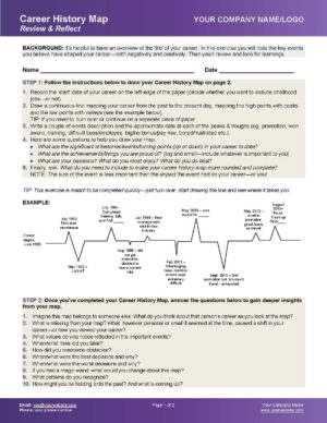 Leadership Coaching Tools Career Map 1 - Career History