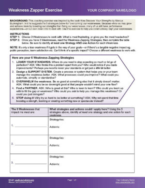 Leadership Development Resources - Weakness Zapper