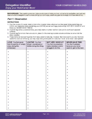 Leadership Development Resources - Delegation Identifier
