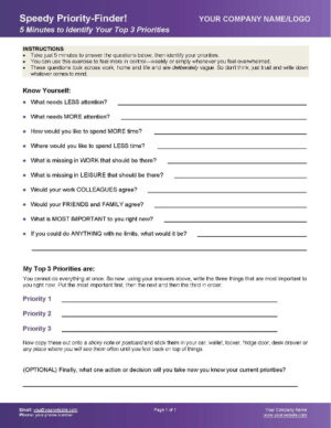 Leadership Resources - Speedy Priority Finder