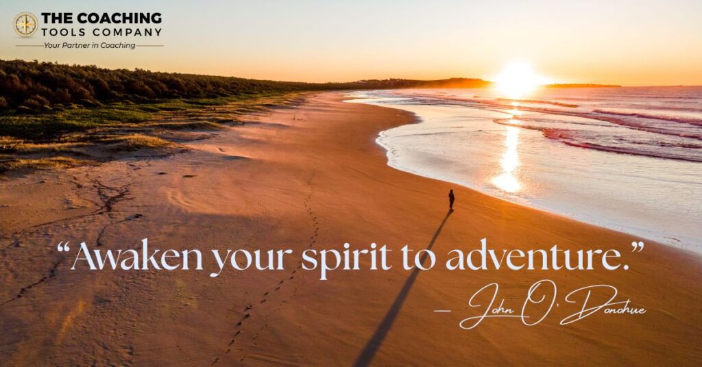 Australian beach sunrise symbolising new beginnings and adventure for coaches